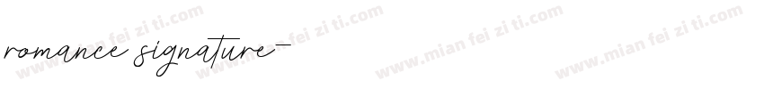 romance signature字体转换